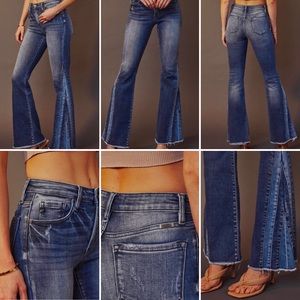 Boho High-Rise, Side-Detail Flare Jeans